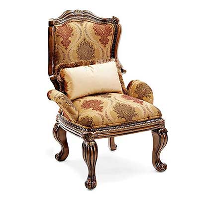 BT 061 Classical Italian Accent Chair in Mahogany Finish