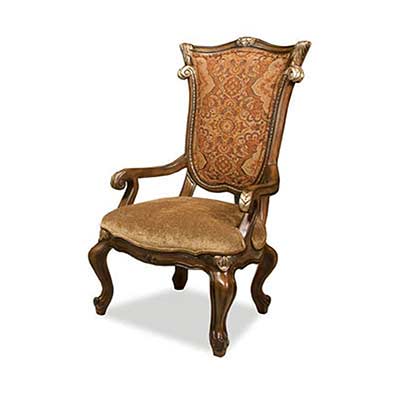 BT 293 Traditional Arm Chair with Shield-Back in Mahogany Finish