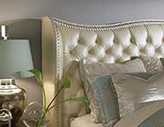 Hollywood Swank Creamy Pearl Platform Bed by AICO