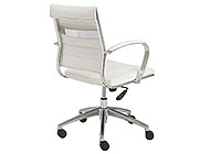 Axel Low Back White Office Chair with Armrests