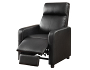 Black Leatherette Push-Back Recliner CO 181