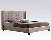 Beige Microfiber bed AC Medina 760