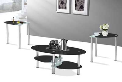 Glass Coffee table set W 030