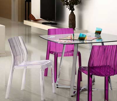 Stackable Purple Dining Chair Z362