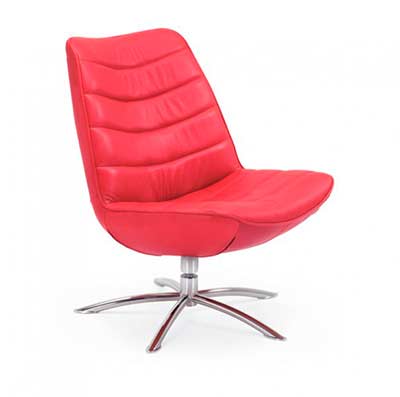 Fjords Breen Swivel Top Grain Leather Chair