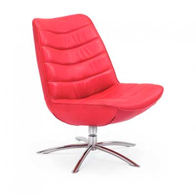 Fjords Breen Swivel Top Grain Leather Chair