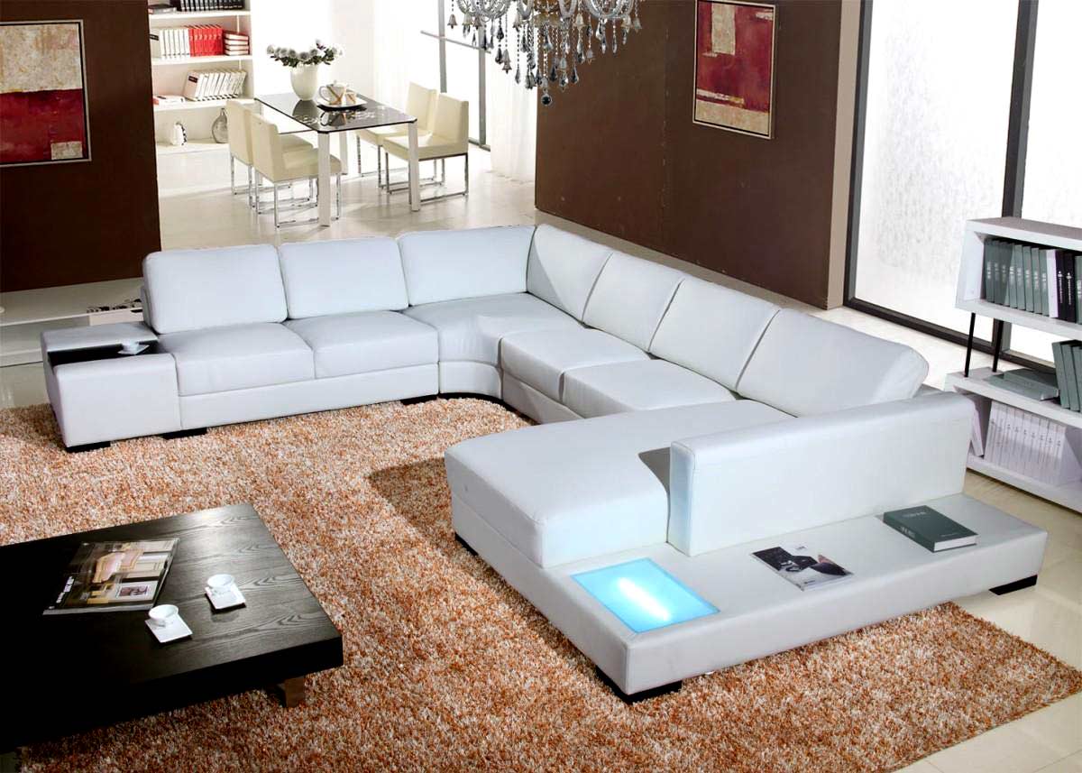 white leather sectional sofa