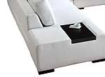 T35 White Leather Sectional Sofa