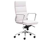 High Back Leatherette office chair Z896 in White