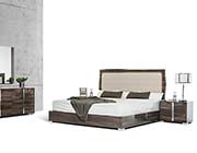 Modern Grey Glossy Bed Silvio