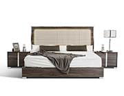 Modern Grey Glossy Bed Silvio