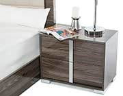 Modern Grey Glossy Bed Silvio