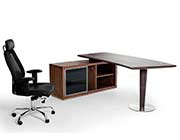 Modern Office Desk and Side Storage Cabinet