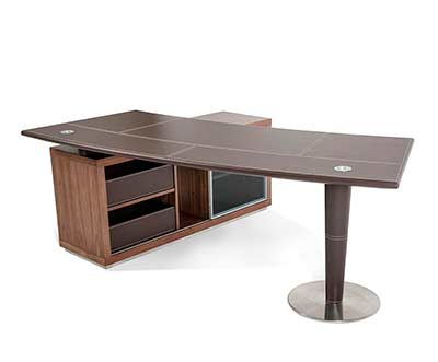 Modern Office Desk and Side Storage Cabinet