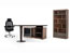 Modern Office Desk and Side Storage Cabinet