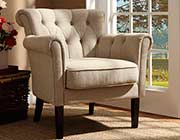 Oatmeal linen accent chair HE193