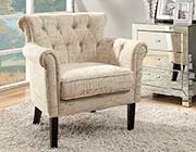 Oatmeal linen accent chair HE193