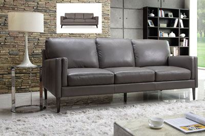 Grey Leather Sofa Collection