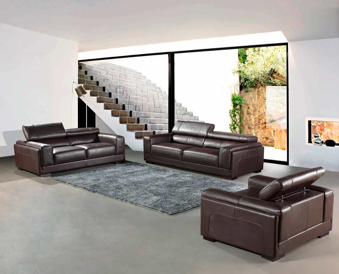 Modern Top Grain Brown Leather Sofa set VG818  Leather Sofas