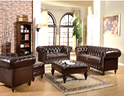 Tuffted bonded leather sofa set AC Semadara