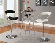 Black Leatherette Adjustable Bar Stool CO 386