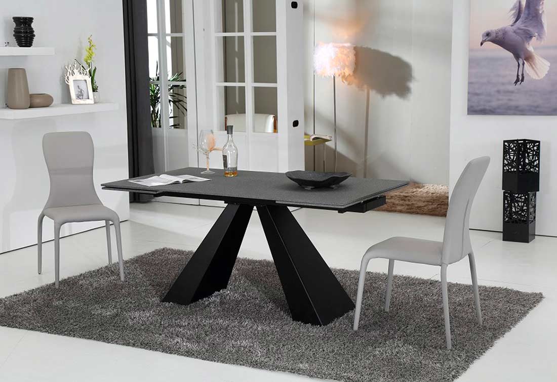 Modern Concrete Glass Extendable Dining Table Vg911 Modern Dining