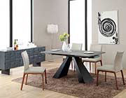 Modern Concrete Glass Extendable Dining Table VG911