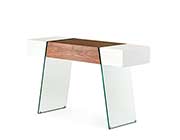 White and Walnut Console Table VG001