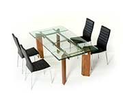 Extendable Large Glass Top Dining table VG 048