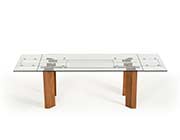 Extendable Large Glass Top Dining table VG 048