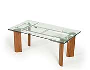 Extendable Large Glass Top Dining table VG 048