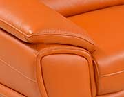 Modern Orange Leather Sectional Sofa EF533