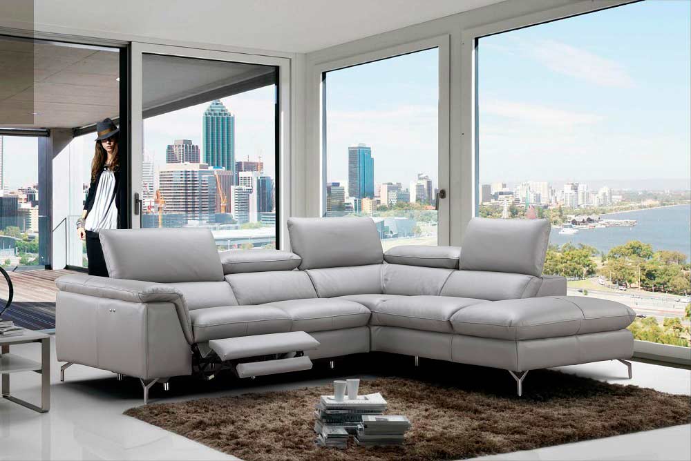 Power Recliner Italian Leather Sofa Nj Velia Leather Sectionals