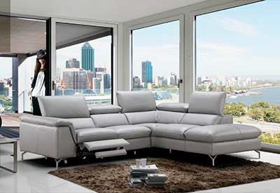 Power Recliner Italian Leather sofa NJ Velia