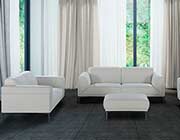 Grey leather sofa NJ Davina