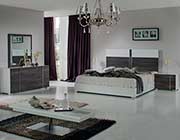 Italian Grey and White Bed VG Damien