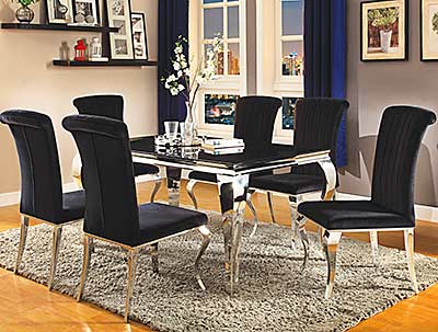 Black Glass Dining Table CO071