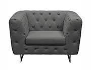 Grey Fabric Tufted Sofa DS 073