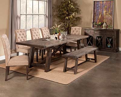 Salvaged Grey Extendable Dining Table AF 021