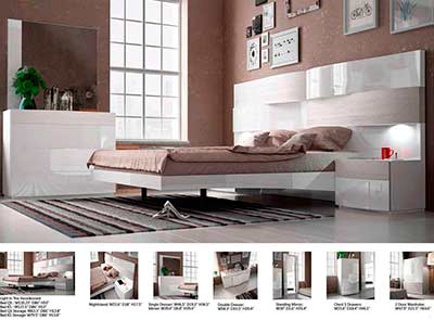 Lacquer Bed with Lights EF Catalonia