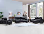 Black Leather Sofa DI85