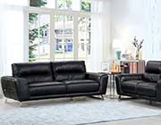 Black Leather Sofa DI85