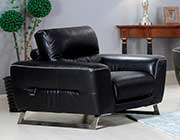 Black Leather Sofa DI85