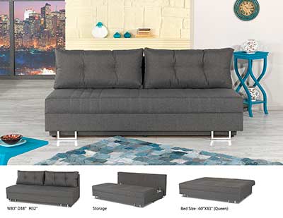 Grey Fabric Sofa Bed Lavana