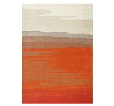 Orange Tones Hand-tufted Wool Rug FR 033