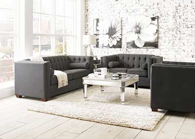 Charcoal Fabric Sofa CO 901