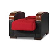 Prada Sofa Full Size Sleeper in Red