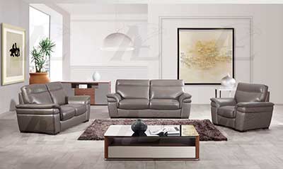 Taupe Italian leather sofa set AEK 020