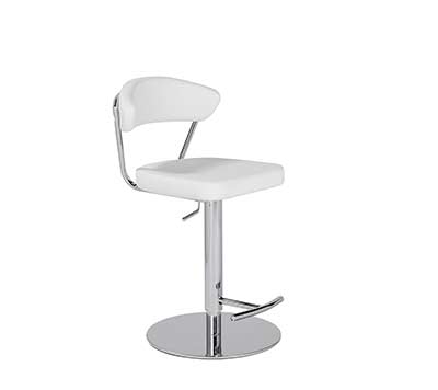 White Adjustable Stool Estyle 505