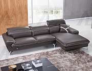 Taupe Italian leather sectional AEK 040